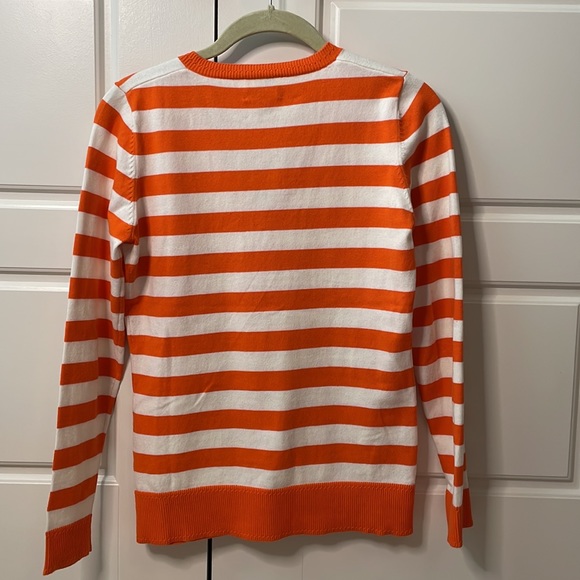 Milly small orange and white striped sweater - Picture 7 of 11